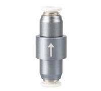 MiOYOOW Aquarium CO2 Check Valve, One Way Non-Return, Self Locking, Aluminum Alloy, 0.3 Bar Push Pressure for OD 6mm Air Pipes