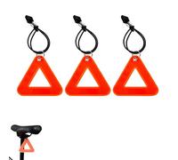 MiOYOOW Bicycle Saddle Reflector, Triangle Hanging Cycling Reflective Sign with Elastic Strap for Walking Running Cycling