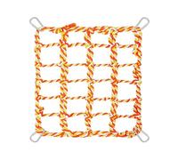 MiOYOOW Bird Rope Net, Cotton Rat Climbing Rope Ladder Bridge Pet Hanging Hammock with 4 Hooks for Rat Hamster Bird Ferret (11 x 7.9 Inch)