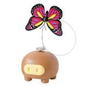 MiOYOOW Cat Exercise Toy, Automatic Rotating Butterfly Kitten Funny Toy Cartoon Interactive Cat Toys for Indoor Cats Kittens Playing Chasing