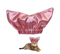 MiOYOOW Cat Shower Caps, Waterproof Pet Bath Ear Covers Breathable Cats Ear Protection with Fastener Tape for Cat Bathing Grooming Raining
