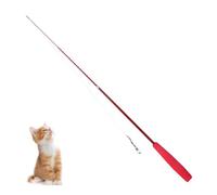 MiOYOOW Cat Toys Wand, Retractable Cat Rod 3-Section Interactive Cat Toys with EVA Non-Slip Handle for Indoor Cats Kittens(Not Include Replacement)