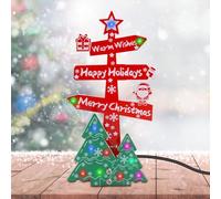 MIOYOOW Christmas Table Sign Soldering Kit, DIY LED Merry Christmas Tree Sign Solder Practice Kit with Colorful Lights, Electronic Soldering Projects for Xmas Decoration and Present