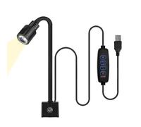 MiOYOOW Clip On Aquarium Light, Mini Dimmable LED Aquarium Lamp Gooseneck Full Spectrum Fish Tank Spotlight for 20-40cm Planted Saltwater Freshwater Tank
