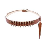 MiOYOOW Cowboy Belt Holster, PU Leather Bullet Belt with Gun Holster for Cosplay Costume Carnival Theme Party Masquerade (Bullets not included)