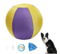 MiOYOOW Dog Herding Ball, 18" Heavy Duty Inflatable Training Ball with Zipper Design Dual-Layer Large Interactive Pet Play Balls for Small Medium Dogs (Non-Chew Toy)