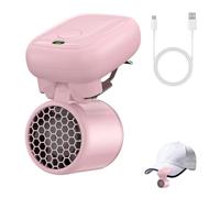 MiOYOOW Folding Clip On Fan, Portable Handheld Mini Cooling Cap Fan, USB Rechargeable, 3 Wind Speed, Personal Desk Fans for Home Travel Office Camping