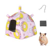 MiOYOOW Guinea Pig Hideout, Warm Hamster Bed Tent Small Animal Cave House with Chain Hooks for Hamsters Ferrets Hedgehogs Chinchillas
