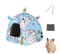 MiOYOOW Guinea Pig Hideout, Warm Hamster Bed Tent Small Animal Cave House with Chain Hooks for Hamsters Ferrets Hedgehogs Chinchillas