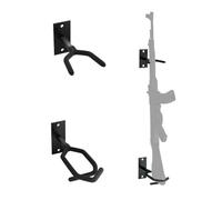 MiOYOOW Gun Rack Wall Mount Display, Adjustable Heavy Duty Shotgun Hooks Vertical Gun Display Stand with Soft Padding for Indoor Hanging Display Storing, Hold up to 40 Lbs
