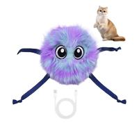 MiOYOOW Interactive Cat Toy, Automatic Electric Rolling Cat Ball Toy with LED Light & Squeaky Voice for Entertainment, Exercise