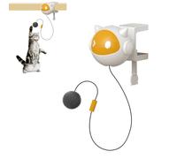 MiOYOOW Interactive Cat Toys, No-Hole Punching Electronic Cat Lifting Ball with Detachable Base for Small & Medium & Large Cats
