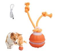 MiOYOOW Interactive Dog Toy, Electric Dog Rolling Ball with Squeaky Sound, 3 Modes, Motion Activated Automatic Moving Pet Toy for Puppy