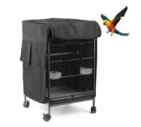 MiOYOOW Large Bird Cage Cover, Windproof Birdcage Covers Sunshade & Breathable Parrot Cage Cover for Parakeets Budgies Macaw Autumn Winter Warmth Sleeping