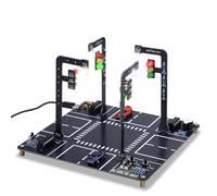 MIOYOOW LED Traffic Light Simulation Soldering Practice Kit, DIY Traffic Signal Light Circuit Board Soldering Kit with Sounds, STEM Educational Electronics Projects for Home and School Learning