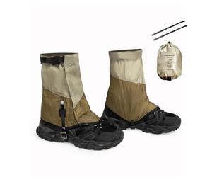MiOYOOW Leg Gaiters, 1 Pair Lightweight Ankle Gaiters Snow Boot Gaiter with 2 Replacement Straps for Outdoor Hiking Hunting Walking Backpacking Snowshoeing
