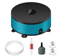 MiOYOOW Mini Aquarium Air Pump, Portable Quiet Fish Tank Oxygen Pump USB Rechargeable Aquarium Bubbler Kit with Airline Tubing, Air Stone, Check Valve