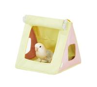 MiOYOOW Parrot Nesting Box, Breathable Hanging Bird House with Removable Door Curtain & Dual Hook for Lovebirds, Cockatoo, Budgie, Finch