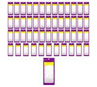 MiOYOOW Plastic Fishing Bait Bag, 50PCS Clear Lure Packaging Bags Reusable Soft Bait Storage Organizer with Self-Sealing Opening for Lures Baits Hooks Swivels Spoons