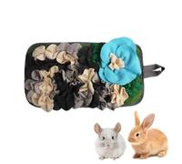 MiOYOOW Rabbit Foraging Mat, Bunny Feeding Mat Small Animals Puzzle Toys with Hanging Rope for Hamsters Hedgehogs Guinea Pig Rabbits