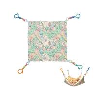 MiOYOOW Reptile Cooling Hammock, Hanging Breathable Summer Ice Mat with Thickened Metal Chains for Bearded Dragon Gecko