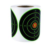 MiOYOOW Shooting Target Stickers, 200PCS Fluorescent Targets Paper Self Adhesive Target Roll for Indoor Outdoor Airsoft Rifles Pellet Gun