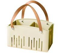 MiOYOOW Shower Caddy Basket, Foldable Bath Organizer with Ergonomic Handle & Drainage Holes for Dorm Room Bathroom Kitchen Gym Travel