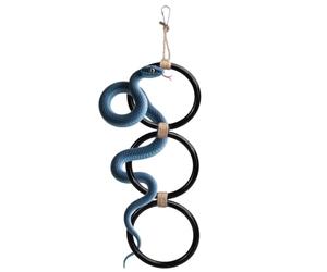 MiOYOOW Snake Climbing Rings, Plastic Corn Snake Enrichment Chain Hanging Ball Python Hoop Toy for Reptile Tank Cage Enclosure