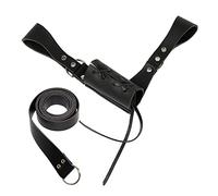MiOYOOW Sword Holder Belt, Adjustable Leather Belt with Dagger Holster Assassin Costume Accessory for Viking Warrior Cosplay Performance