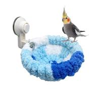 MiOYOOW Warm Bird Bed, Hanging Parrot Sleeping Nest Plush Parakeet Hammock with Suction Cup for Car Window Glass