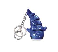 MiOYOOW Whale Shark Keychain, Cute 3D Printed Purse Bag Charms with 2 Colors, Ocean Fish Keyring for Coin Pouch Mini Earphone Bag