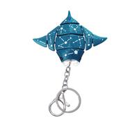 MiOYOOW Whale Shark Keychain, Cute 3D Printed Purse Bag Charms with 2 Colors, Ocean Fish Keyring for Coin Pouch Mini Earphone Bag