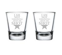 MIP Brand Set of 2 Shot Glasses 1.75oz Shot Glass I Am Not Throwing Away My Shot