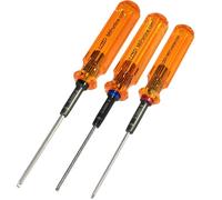 MIP RC Ball End Hex Screwdriver Set 9606 - 3-Piece Tool Kit (2.0mm, 2.5mm, 3.0mm) for RC Cars, Helicopters, Drones, Boats - Precision Hexagon Allen Wrenches for RC Repair - Made in USA