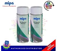 Mipa 1K Epoxy Primer Aerosol Grey 400ml x 2 - Fast Drying High Build Spray