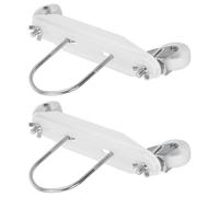 Mipcase 1 Pair Heater Caster Roller with White Bracket for Indoor Electric Radiator Oil Heater Replacement Parts Mobile Floor Bracket Dolly