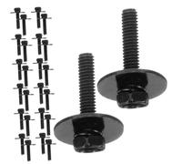 Mipcase 100pcs Drum Kit Screws Drum Set Parts Black Metal Textured Surface Easy to Install Replacement Hardware