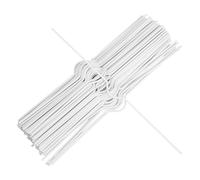 Mipcase 100pcs Hanging Calendar Hook Iron Small Reusable Hook for Calendar and Notebook, White, Double Wire Binding, for Hanging Posters and Banners