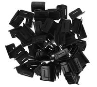 Mipcase 100pcs L-shaped Plastic Cord Edge Guards Corner Protectors for Cargo Loads Black Flat Strap Compatible to 2cm Width Industrial Packaging Dunnage