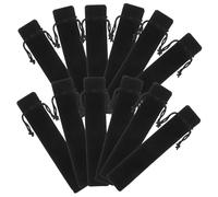 Mipcase 100pcs Velvet Pencil Case for School and Office Black Velvet Pen Pouch Drawstring for Pen Packaging and Protection