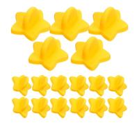 Mipcase 100pcs Yellow Plastic Locking Pin Backs with Star Design Brooch Locking Pin Keepers for Enamel Supplies Suitable for Jewelry Making and Crafting