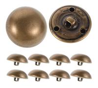 Mipcase 10pcs 25mm Antique Bronze Metal Mushroom Buttons for Suits Coats Cardigans Decorative Round Sewing Buttons Vintage Fasteners for Tailoring