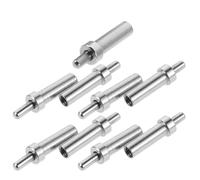 Mipcase 10pcs Alloy Metal Fuel Tank Cap Spring Guide Pins 6mm Motorcycle Gas Tank Lid Replacement Pins Compatible with Honda Scooter Motorbike Repair
