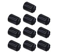 Mipcase 10pcs Black Cylinder Electric Guitar Potentiometer Control Knobs Volume Tone Control Caps for Effect Pedals, Instrument Accessories Compatible with Electric Guitars