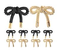 Mipcase 10pcs Bowknot Metal Buttons Decorative and Black Bow Design for Womens Sweaters Coats Shirts Easy Sew Replacement Craft Embellishments
