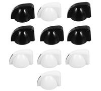 Mipcase 10pcs Chicken Head Style Potentiometer Knobs for Electric Guitar Amplifier and Effect Pedal, Adjustable Volume and Tone Control Knobs, White and Black Plastic Replacement Set