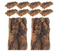 Mipcase 10pcs Cork Bark Flats Natural Reptile Hide Bark Terrarium Backdrop 4x2 for Moss Attach and Climbing, Reptile Tank Decor for Bearded Dragon, Gecko, Snake Tank
