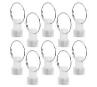 Mipcase 10pcs Heavy Duty Balloon Weights Set with Magnet, Reusable Portable Plastic Balloon Weight Blocks for Wedding Party Decorations and Events, White Circle Shape, Maximum Hold 600g