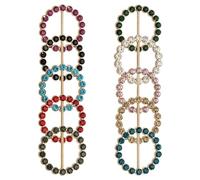 Mipcase 10pcs Multi-function Scarf Rings and Shirt Clips Set, Delicate Mixed Color Brooches for Women’s Shawl, T-shirt, and Shirt Hem Accessories, Portable Decorative Random Color