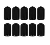 Mipcase 10pcs Professional Billiard Cue Tips Protective Covers for Pool Cues High-grade Rubber Enhance Hit Rate Durable Cue Head Protectors Black